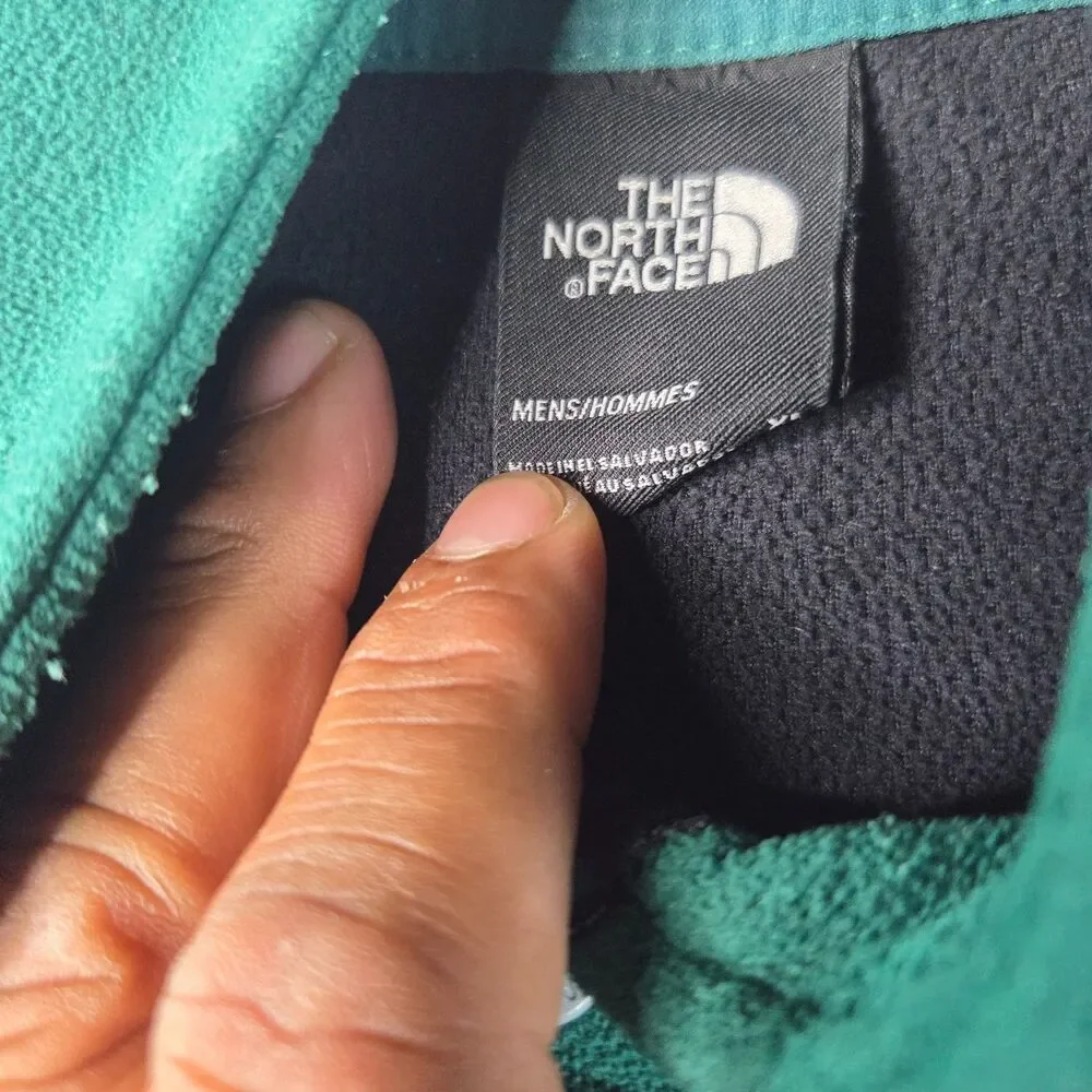 The North Face Snap T Fleece Pullover Mens XL Green Black Jacket